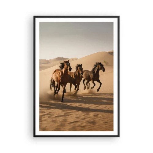 Affiche dans un cadre noir - Poster - Libre comme le vent - 70x100 cm