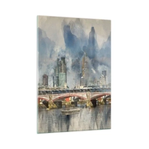 Impression sur verre - Image sur verre - Londres dans toute sa splendeur - 50x70cm - Londres dans toute sa splendeur - Décoration murale moderne pour le salon et la chambre ARTTOR