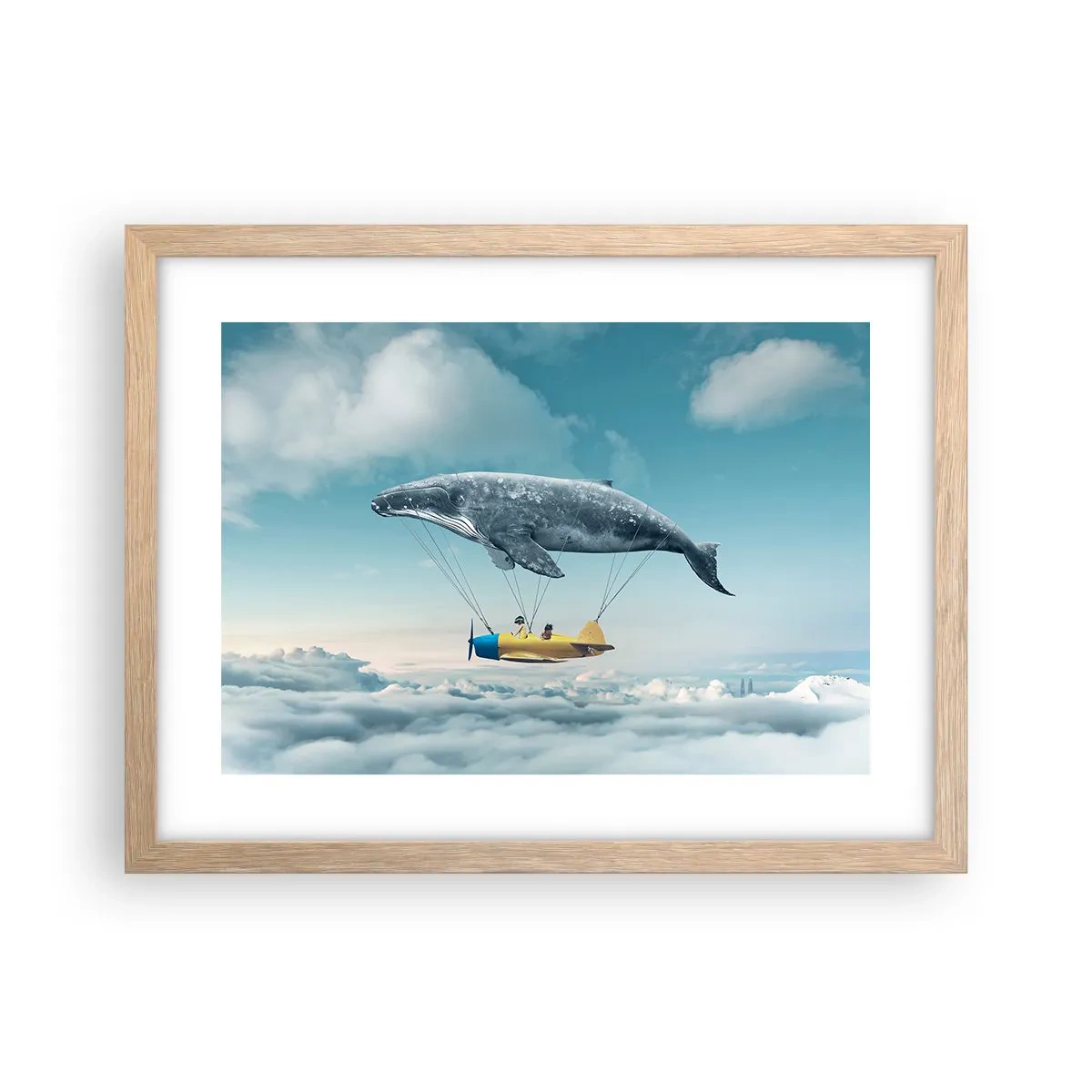 Affiche dans un chêne clair - Poster - Pourquoi pas? - 40x30 cm