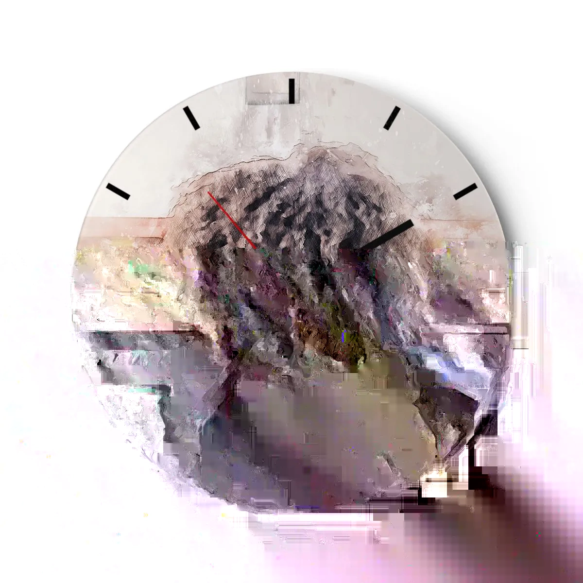 Horloge murale - Pendule murale - Dans un nouveau monde - 40x40 cm