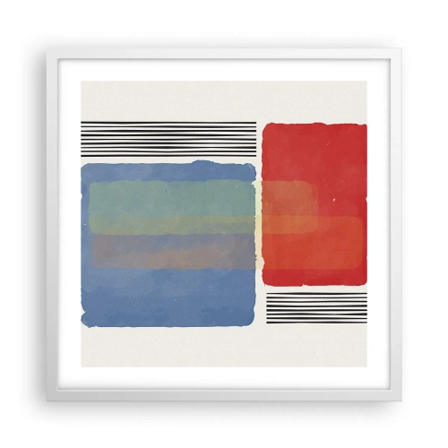 Affiche dans un cadre blanc - Poster - Esprit et lettre de la géométrie - 50x50 cm