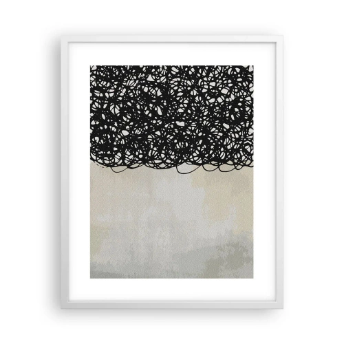 Affiche dans un cadre blanc - Poster - Abstraction turbulente - 40x50 cm