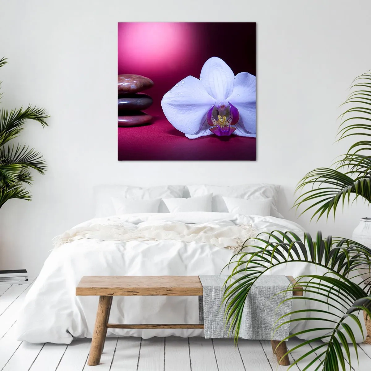 Impression sur toile - Image sur toile - Une étude de fraîcheur en violet - 40x40 cm