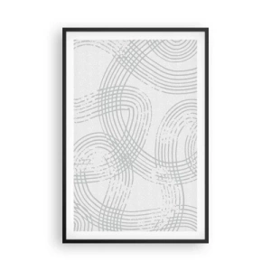 Affiche dans un cadre noir - Poster - Il n'y a pas de chemin droit - 61x91 cm