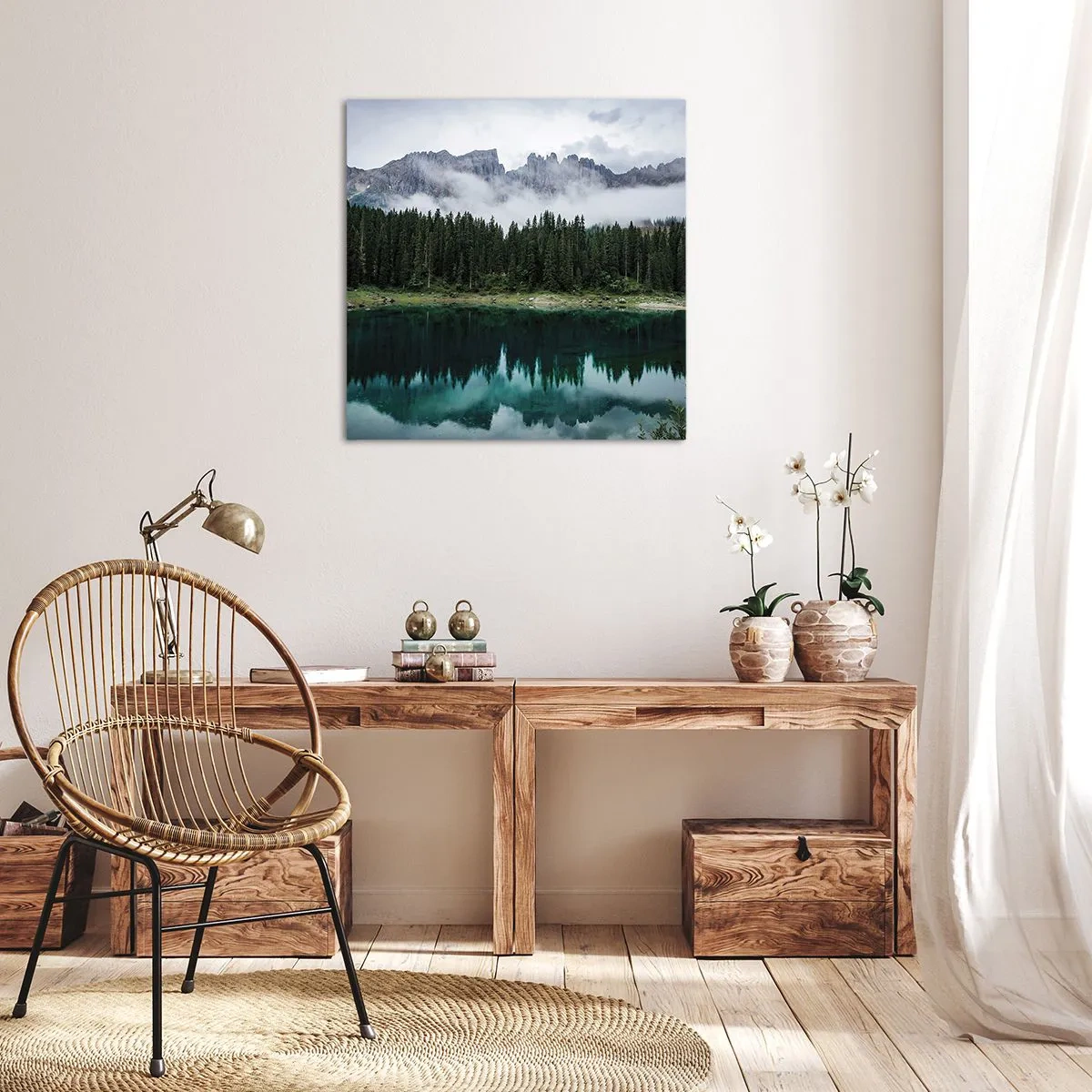 Impression sur toile - Image sur toile - Chut, chut, ne réveillons pas l'eau qui dort - 30x30 cm