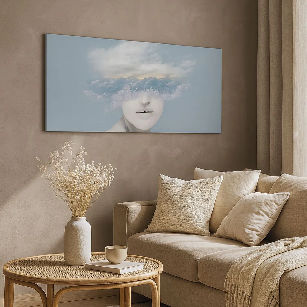 Impression sur toile - Image sur toile - La tête dans les nuages - 100x40 cm