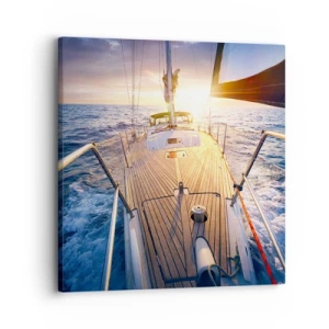 Impression sur toile - Image sur toile - Courir sur les vagues - 30x30 cm