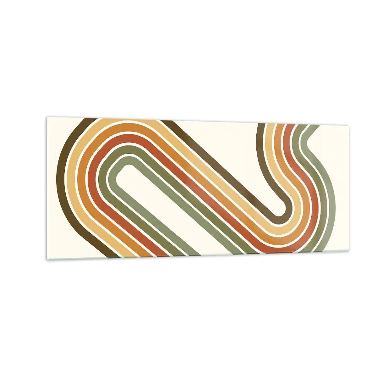 Impression sur verre - Image sur verre - En zig zag vers le but - 100x40 cm