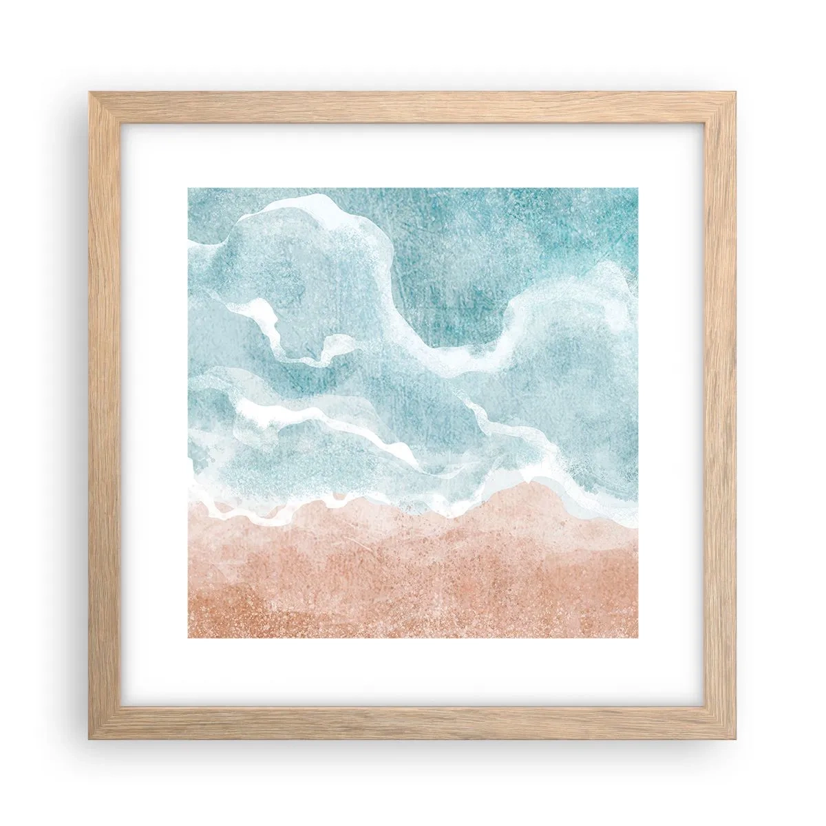 Affiche dans un chêne clair - Poster - Abstraction du nuage - 30x30 cm