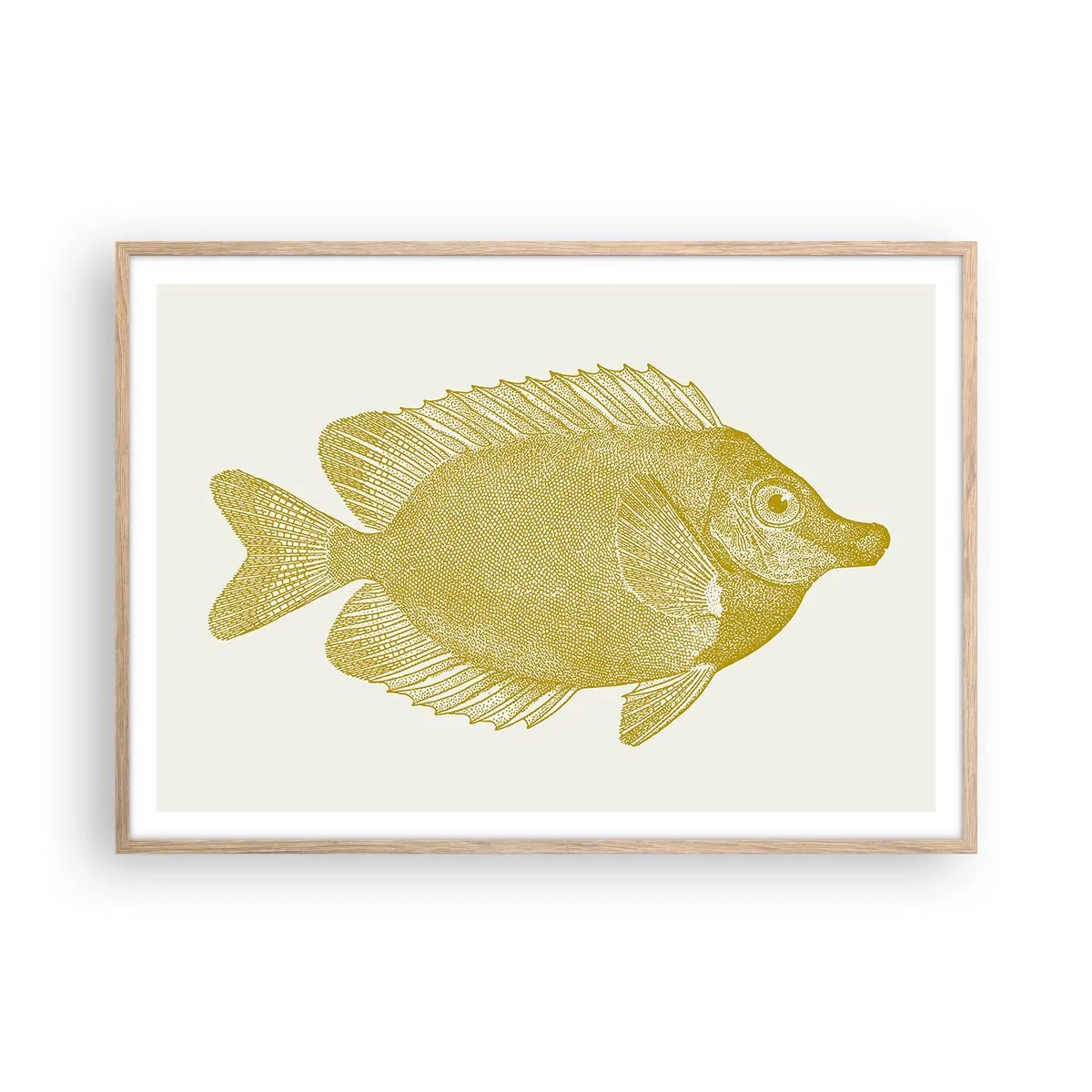 Affiche dans un chêne clair - Poster - Du poisson et c'est tout - 100x70 cm