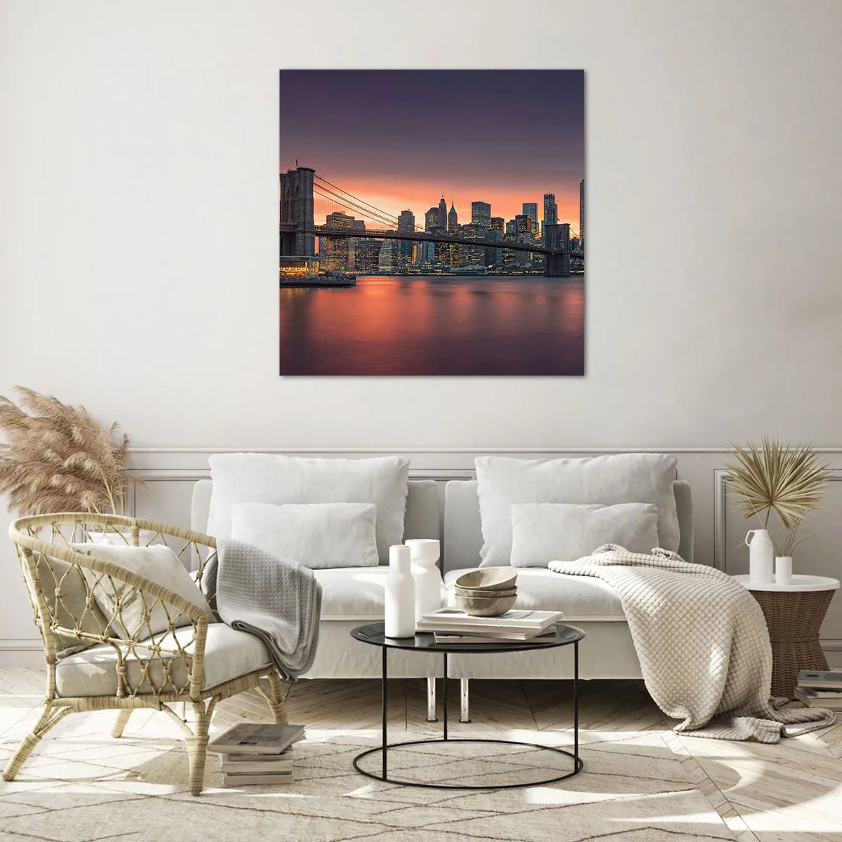 Impression sur verre - Image sur verre - Immergé dans le silence lilas - 40x40 cm