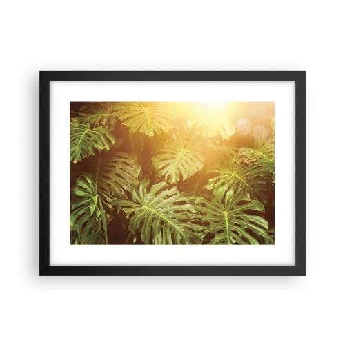 Affiche dans un cadre noir - Poster - Se fondre dans la verdure - 40x30 cm