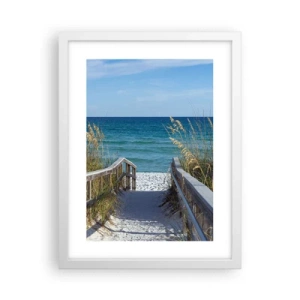 Affiche dans un cadre blanc - Poster - Au soleil, sous le vent - 30x40 cm