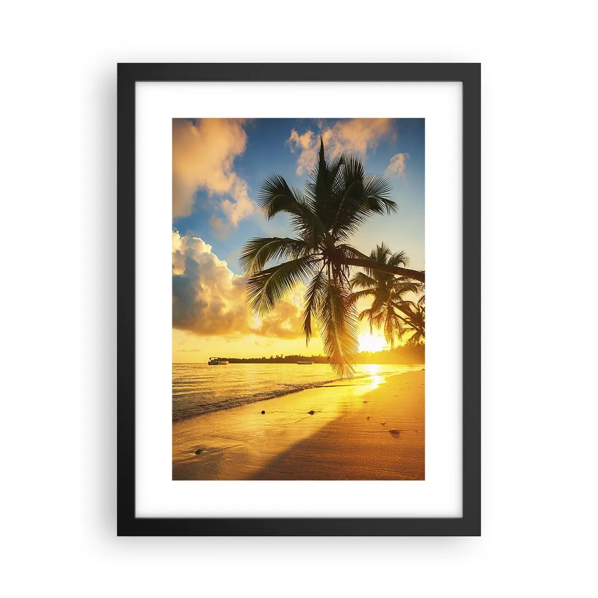 Affiche dans un cadre noir - Poster - Rêve caribéen - 30x40 cm