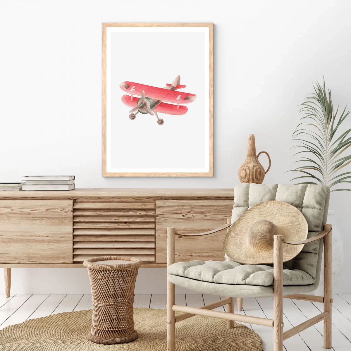 Affiche dans un chêne clair - Poster - Prêt pour les hauts vols - 30x40 cm