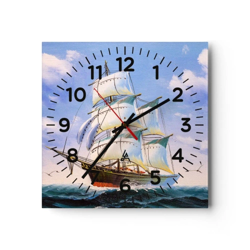Horloge murale - Pendule murale - Fièrement avec le vent - 30x30 cm
