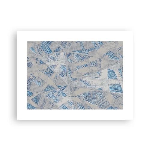 Affiche - Poster - Dans un labyrinthe bleu-gris - 40x30 cm