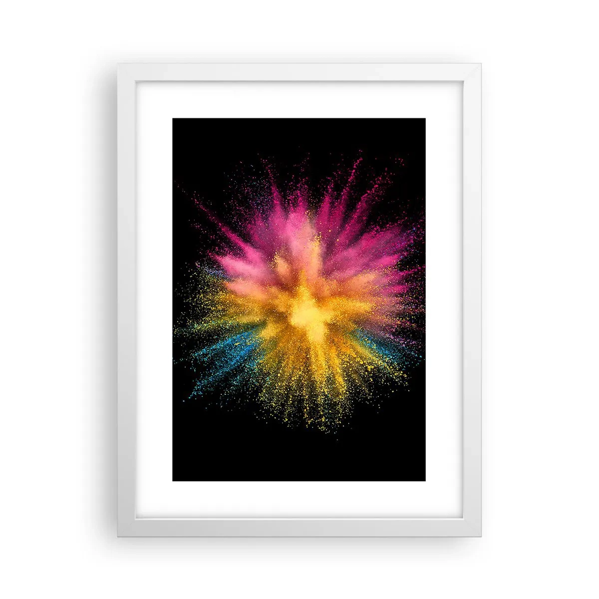 Affiche dans un cadre blanc - Poster - Origine des couleurs - 30x40 cm