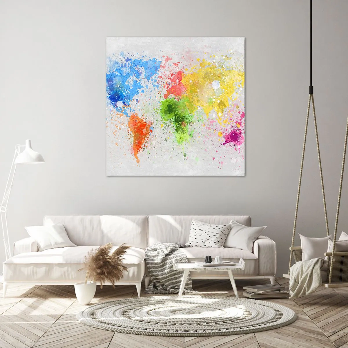 Impression sur toile - Image sur toile - Toutes les couleurs du monde - 70x70 cm