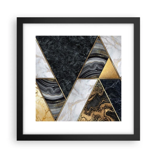 Affiche dans un cadre noir - Poster - Pierre après pierre - 30x30 cm