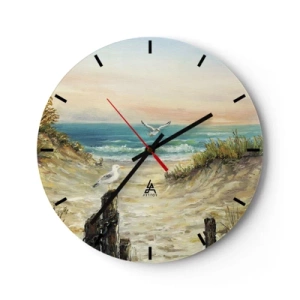 Horloge murale - Pendule murale - Retraite au calme - 40x40 cm