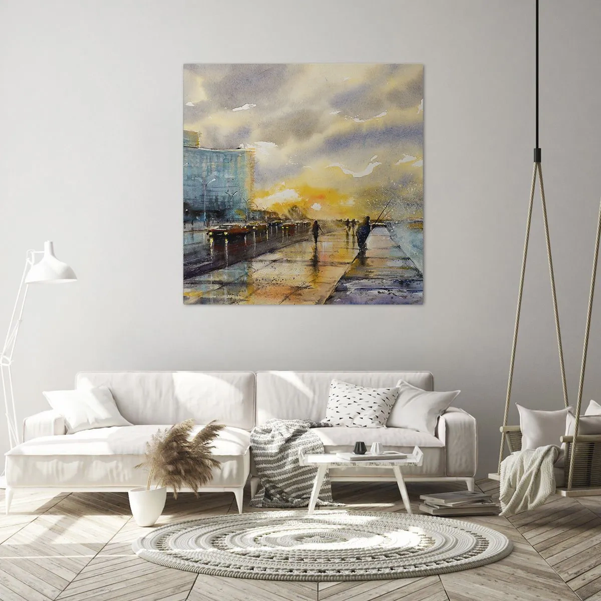 Impression sur toile - Image sur toile - La vie sur le rivage - 30x30 cm