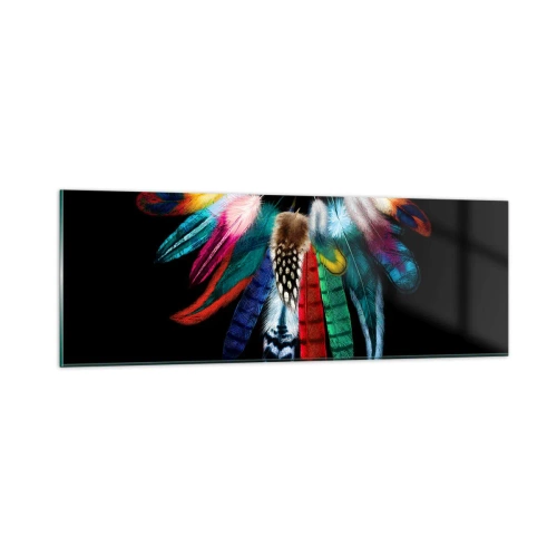 Impression sur verre - Image sur verre - Collier indien - 90x30 cm