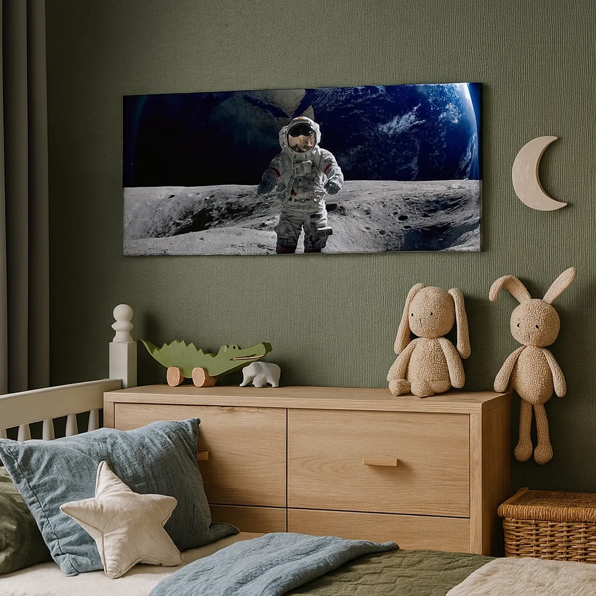 Impression sur toile - Image sur toile - Salutations de la lune - 30x30 cm