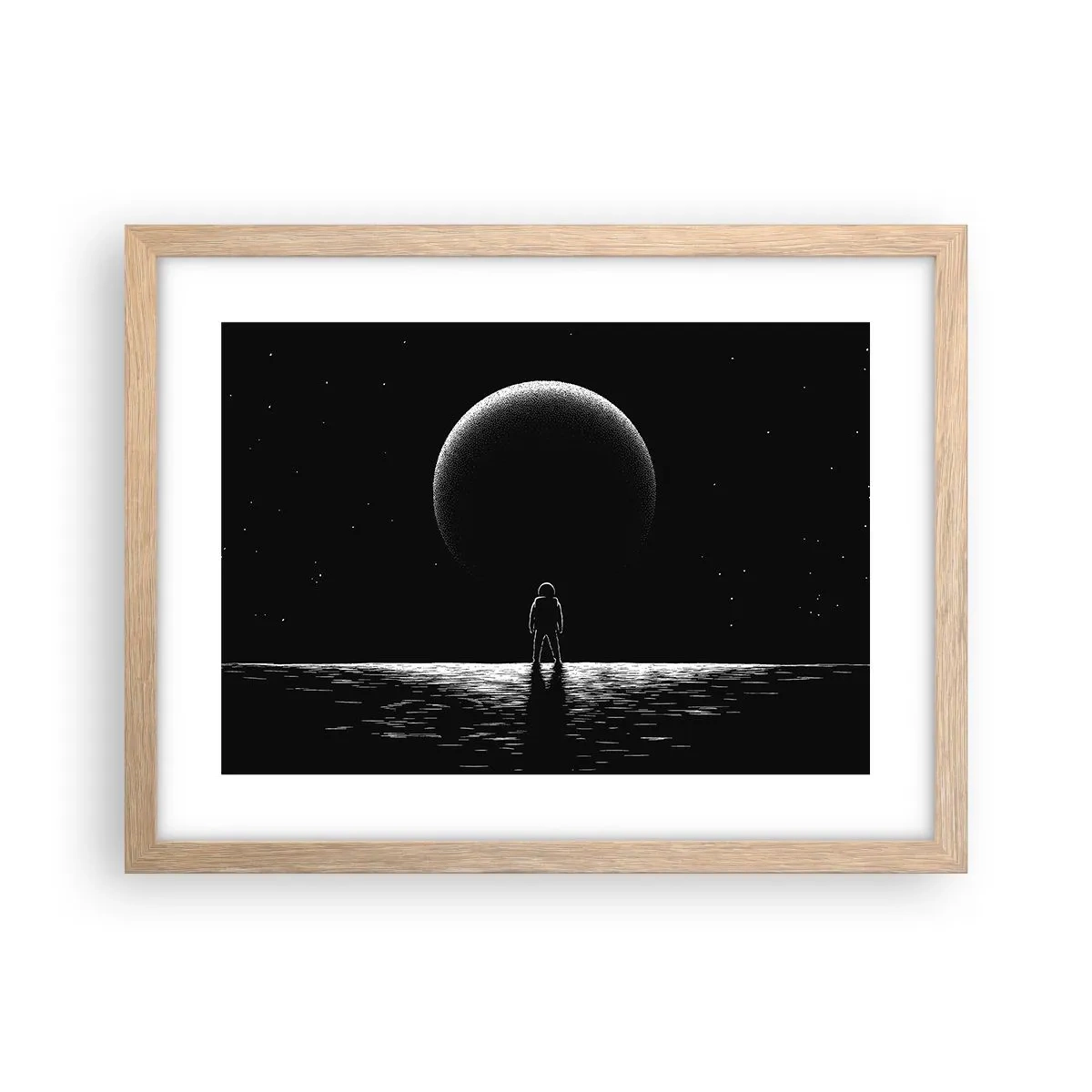 Affiche dans un chêne clair - Poster - Face à face - 40x30 cm