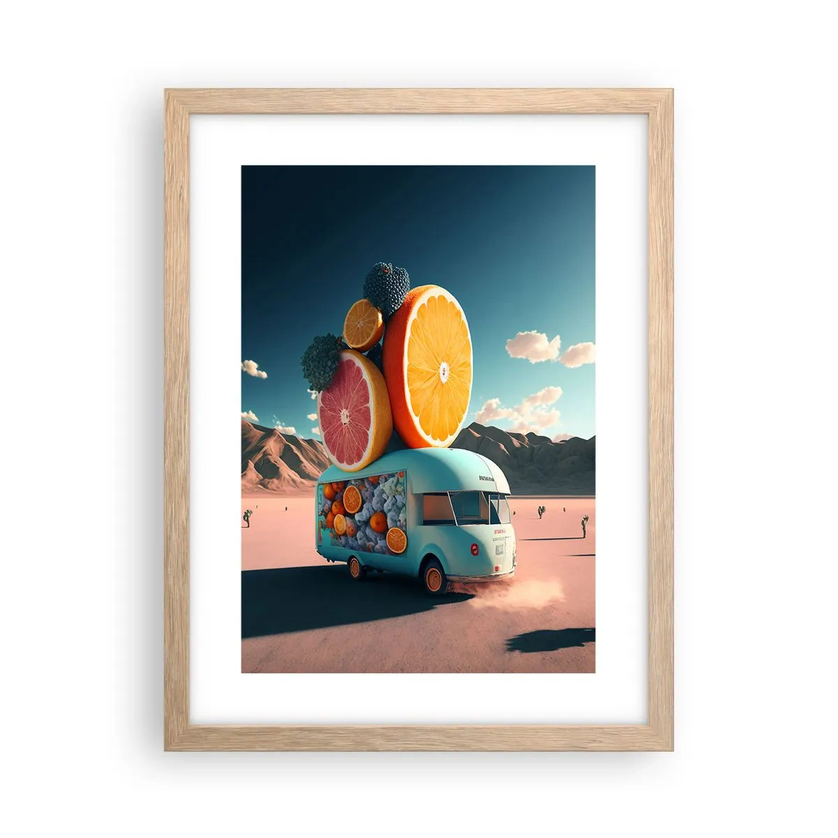 Affiche dans un chêne clair - Poster - Le goût des vacances - 30x40 cm