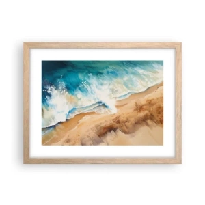 Affiche dans un chêne clair - Poster - La vague qui revient - 40x30 cm
