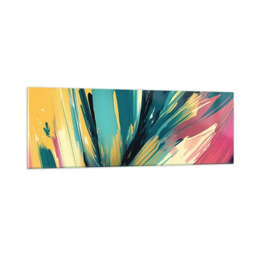 Impression sur verre - Image sur verre - Composition – une explosion de joie - 90x30 cm