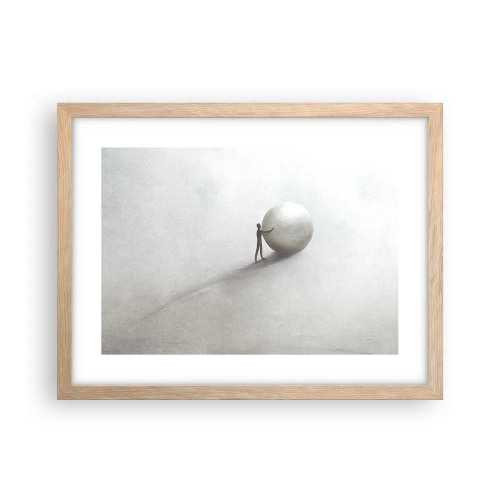 Affiche dans un chêne clair - Poster - Jeu de la vie - 40x30 cm