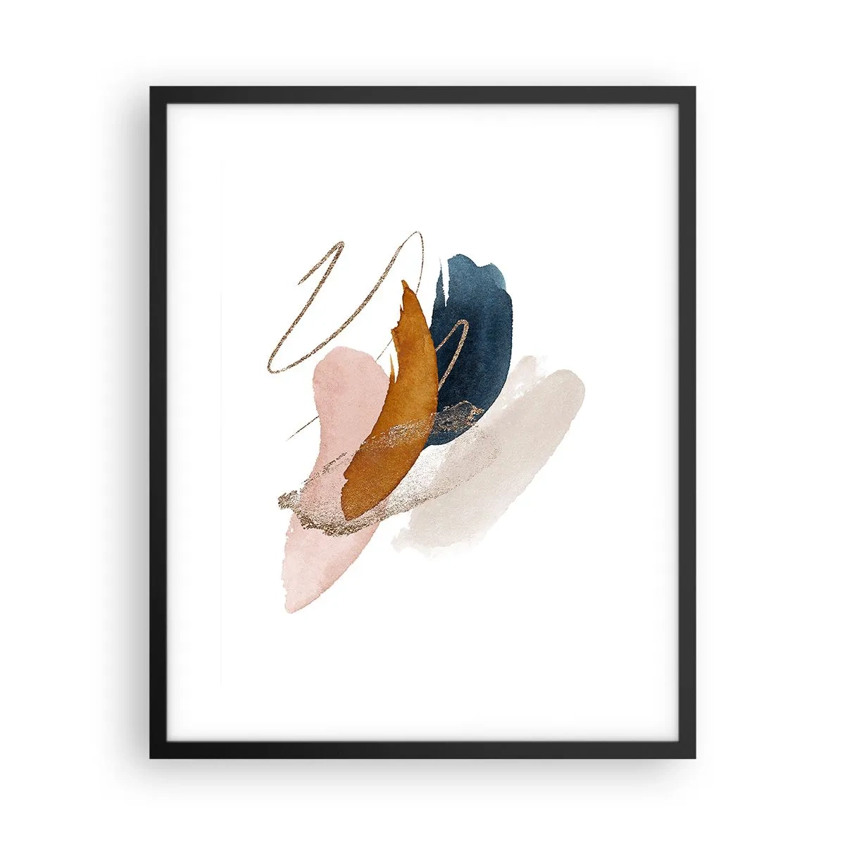 Affiche dans un cadre noir - Poster - Composition ailée - 40x50 cm