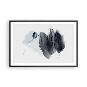 Affiche dans un cadre noir - Poster - Intensité et mouvement - 91x61 cm