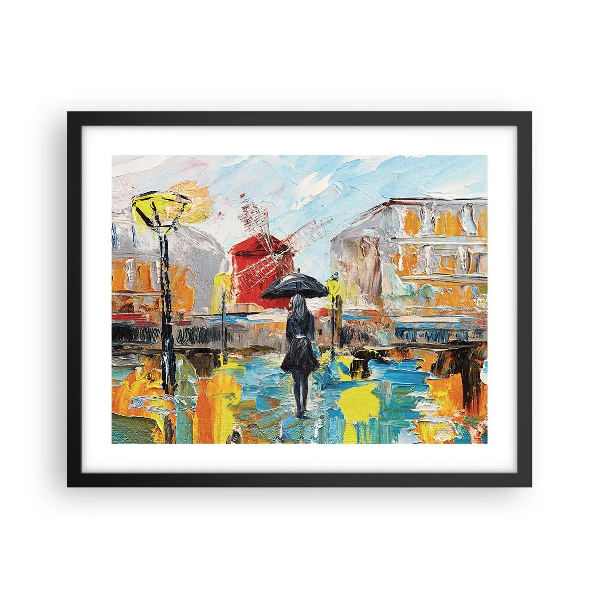 Affiche dans un cadre noir - Poster - Légende parisienne - 50x40 cm