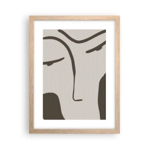 Affiche dans un chêne clair - Poster - Comme un tableau de Modigliani - 30x40 cm