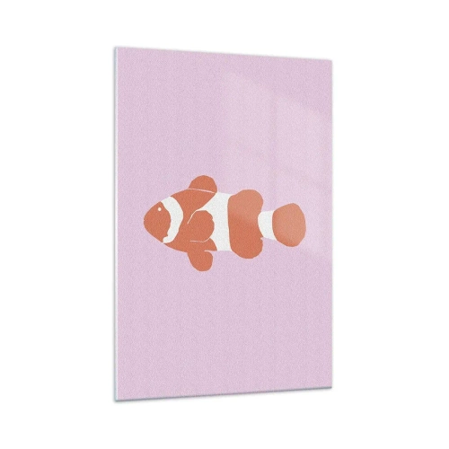 Impression sur verre - Image sur verre - En corail sur le visage et la queue - 70x100 cm