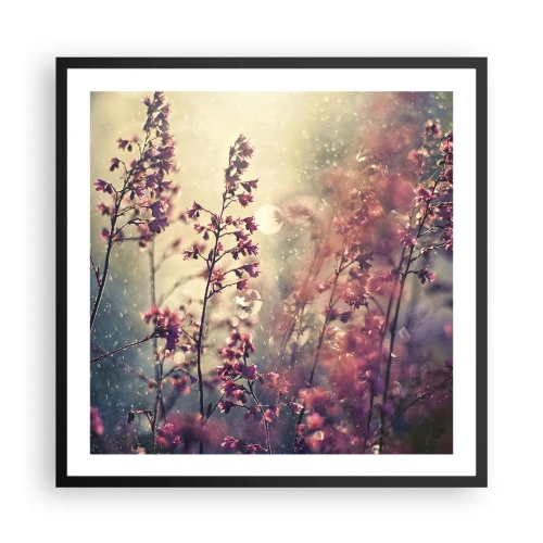 Affiche dans un cadre noir - Poster - Jardin secret - 60x60 cm
