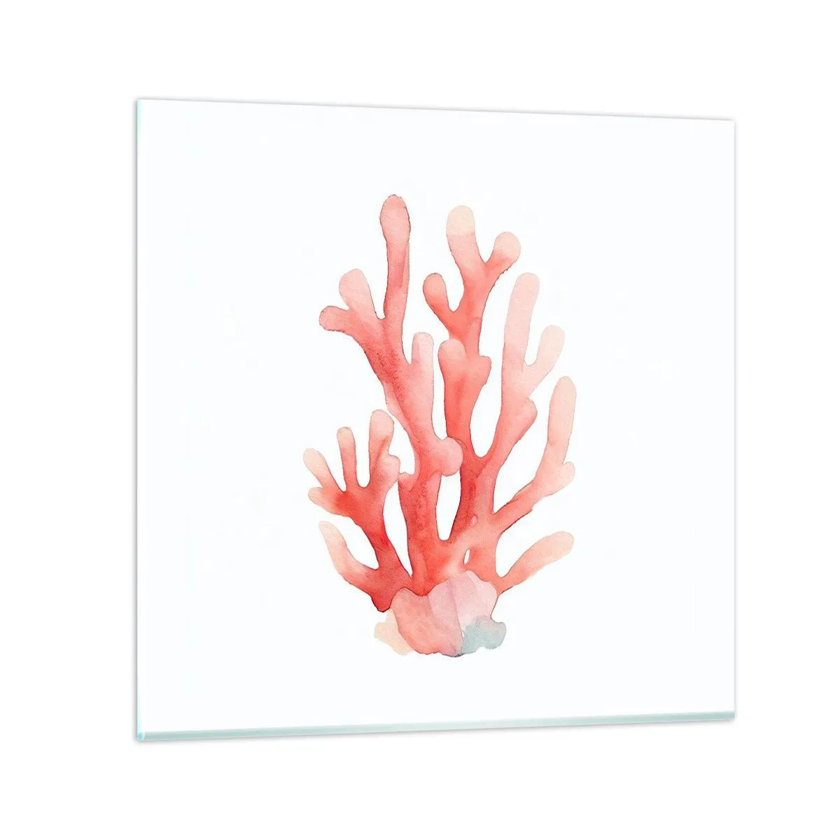 Impression sur verre - Image sur verre - Corail couleur corail - 40x40 cm