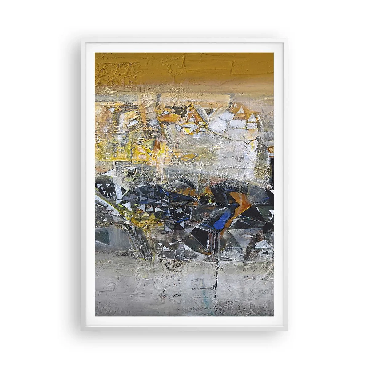 Affiche dans un cadre blanc - Poster - Tout se met en place - 70x100 cm