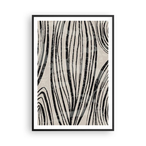 Affiche dans un cadre noir - Poster - Ligne de marécage - 70x100 cm