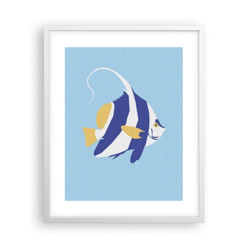 Affiche dans un cadre blanc - Poster - Miss eaux tropicales - 40x50 cm