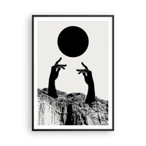 Affiche dans un cadre noir - Poster - Composition surréaliste : le soleil et le reste - 70x100 cm