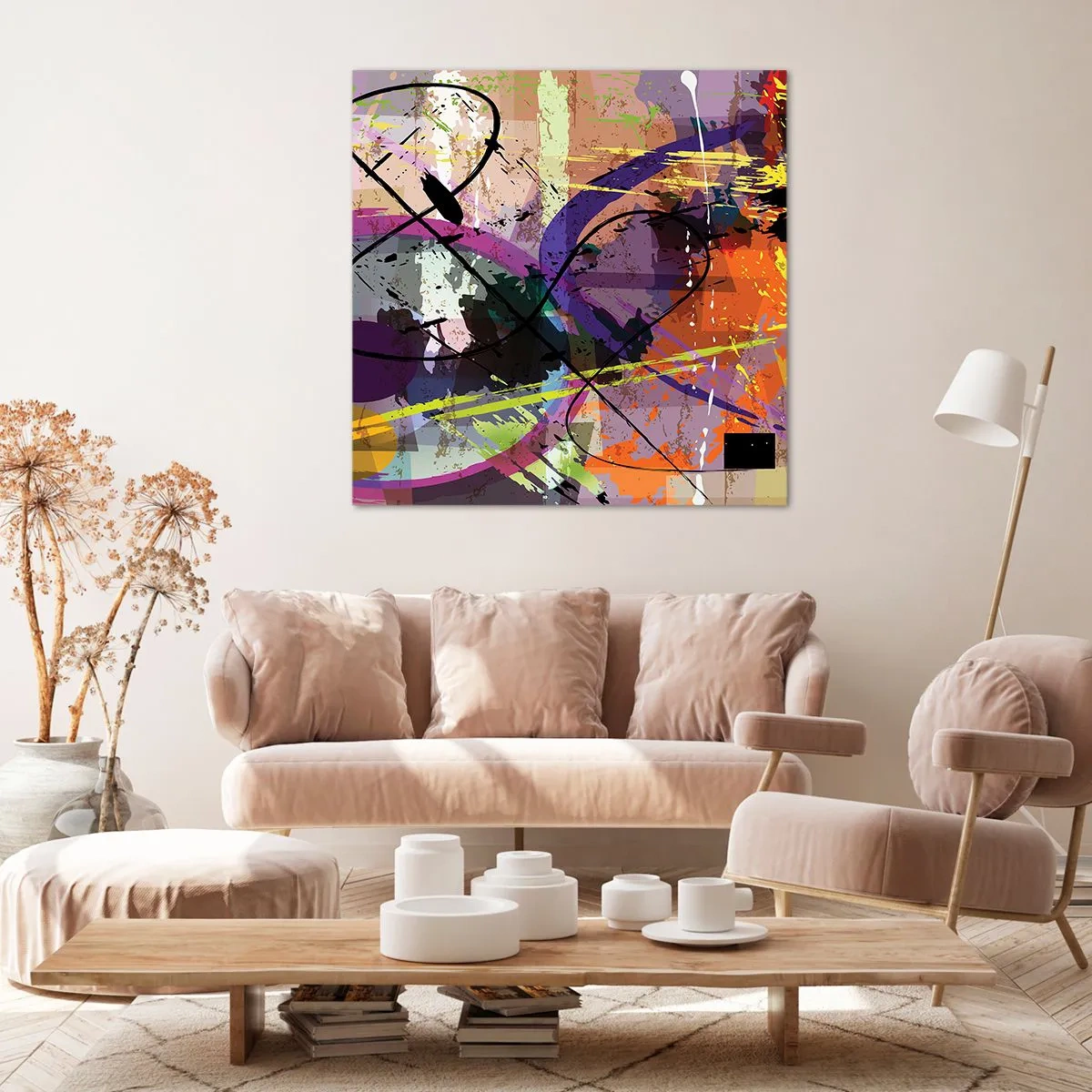 Impression sur toile - Image sur toile - Vous pouvez aller tout droit ou autour - 30x30 cm
