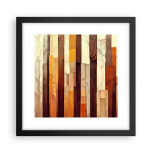 Affiche dans un cadre noir - Poster - Hymne des arbres forestiers - 30x30 cm