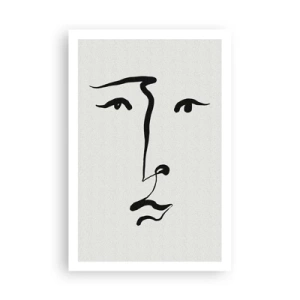 Affiche - Poster - Portrait avec une seule ligne - 61x91 cm