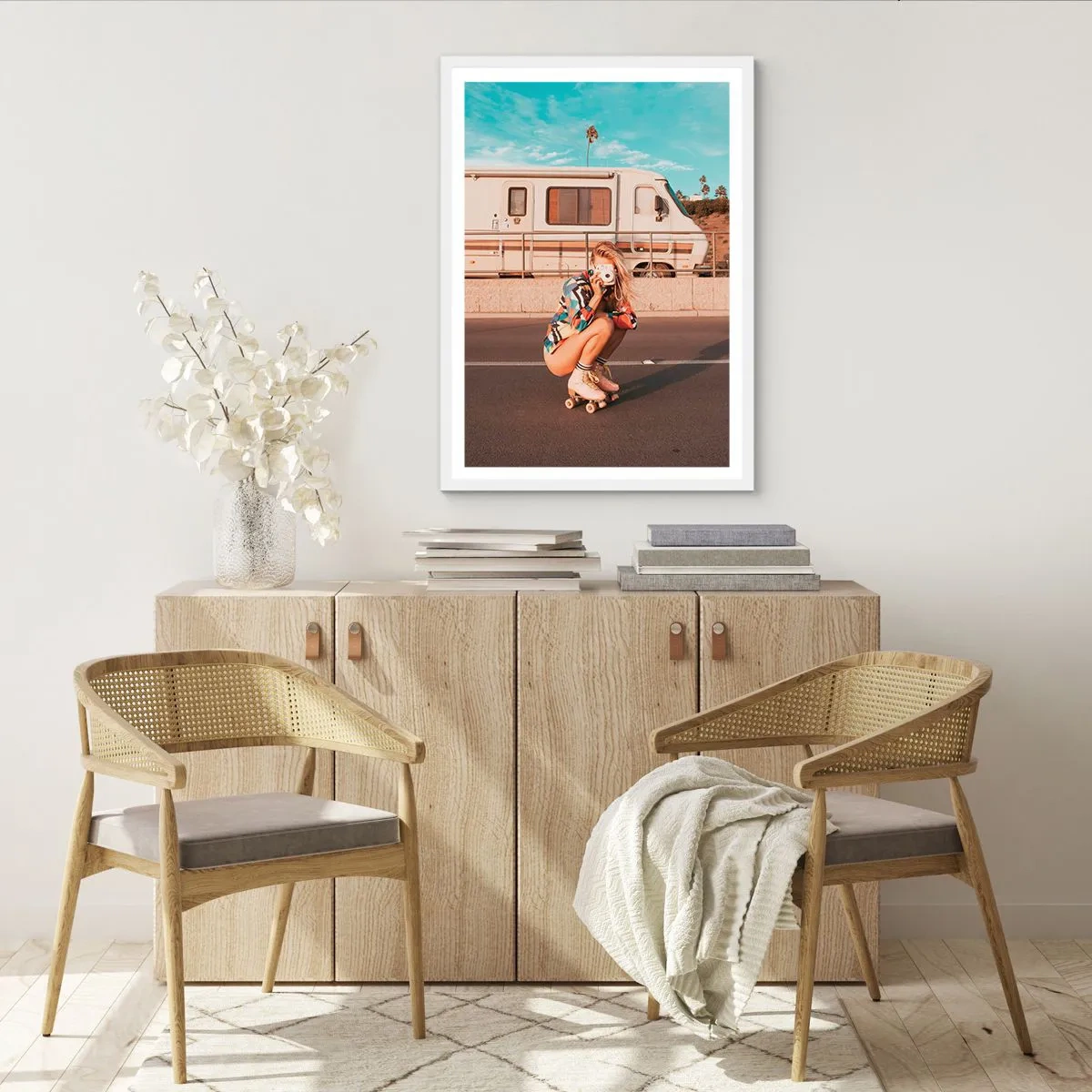 Affiche dans un cadre blanc - Poster - Souriez s'il-vous-plait! - 40x50 cm