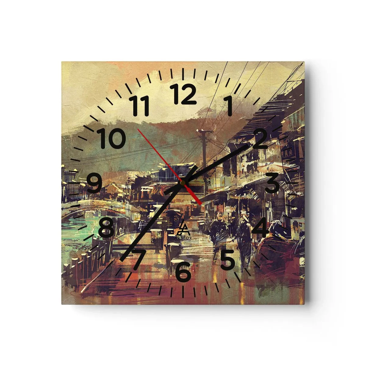 Horloge murale - Pendule murale - La vie comme une richesse de gris - 40x40 cm
