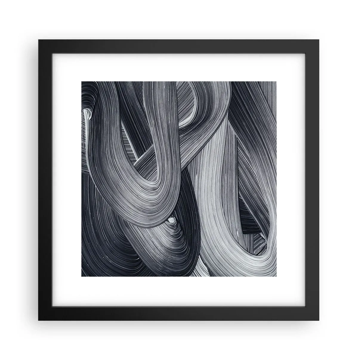 Affiche dans un cadre noir - Poster - La fluidité de la réalité - 30x30 cm